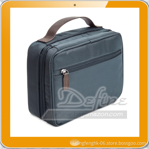 Heavy Duty Nylon Hanging Travel Kit Toiletry Bag with Zipper Closure